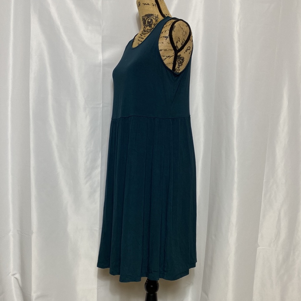 Bottle Blue Sleeveless Midi Dress M - Picture 3 of 8